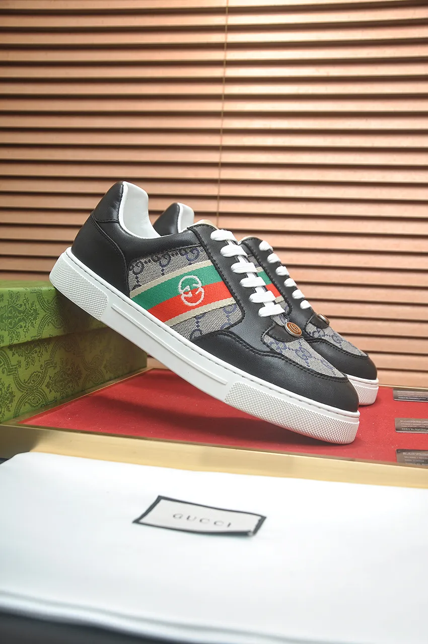 Men's men's shoes💰420💶[GUCCI Gucci] official website 1:1 men's sports shoes are now on the market, using original Gucci fabric + gluten lining, plus the official website original 1:1 comfortable outsole. Fashionable and versatile, super comfortable and breathable. 5 colors available, standard shoe size 38/45 (custom-made sizes 45 are non-refundable)